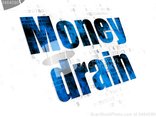 Image of Banking concept: Money Drain on Digital background