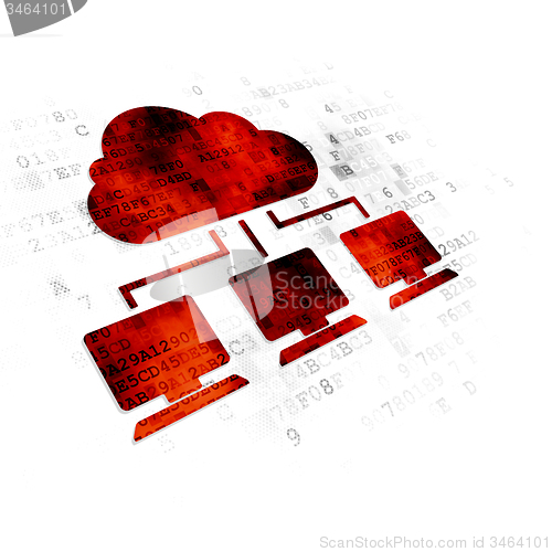 Image of Cloud networking concept: Cloud Network on Digital background