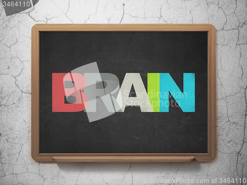 Image of Health concept: Brain on School Board background