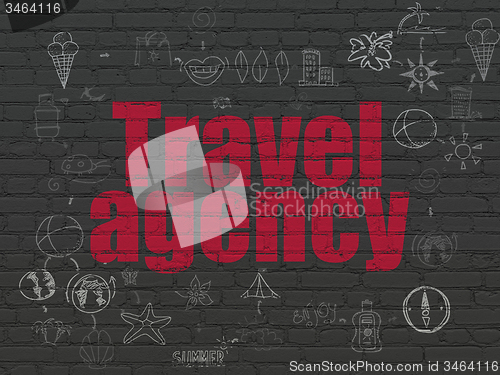 Image of Vacation concept: Travel Agency on wall background