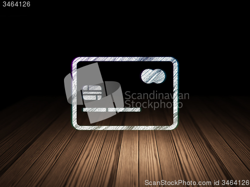 Image of Business concept: Credit Card in grunge dark room