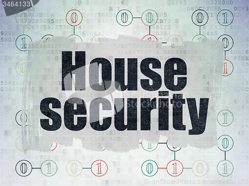 Image of Safety concept: House Security on Digital Paper background