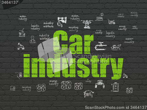 Image of Industry concept: Car Industry on wall background