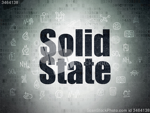Image of Science concept: Solid State on Digital Paper background