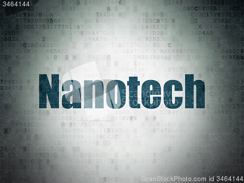 Image of Science concept: Nanotech on Digital Paper background
