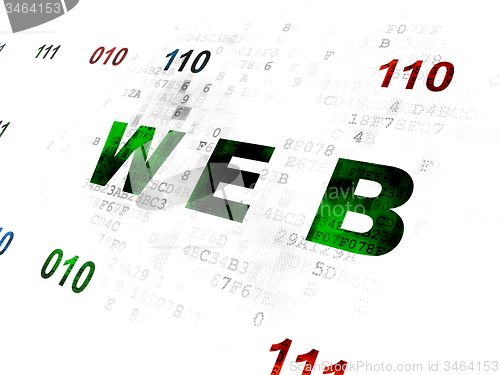 Image of Web development concept: Web on Digital background