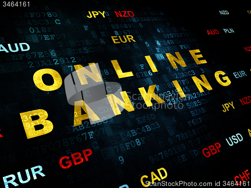 Image of Currency concept: Online Banking on Digital background