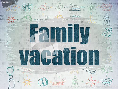 Image of Travel concept: Family Vacation on Digital Paper background