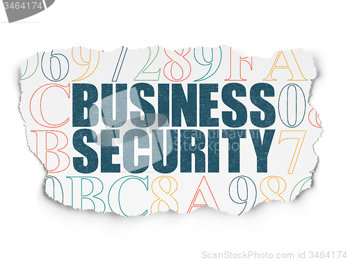 Image of Privacy concept: Business Security on Torn Paper background