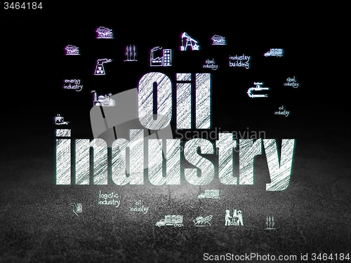 Image of Manufacuring concept: Oil Industry in grunge dark room