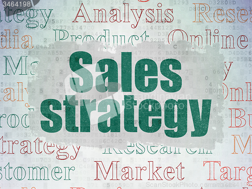 Image of Marketing concept: Sales Strategy on Digital Paper background