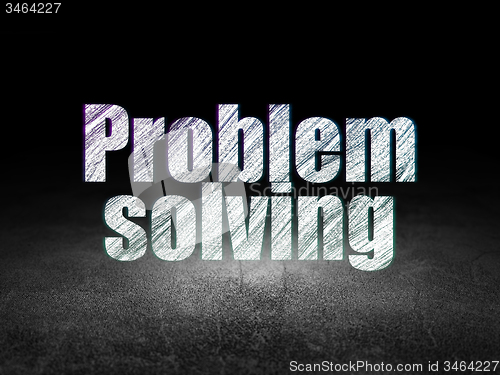 Image of Finance concept: Problem Solving in grunge dark room