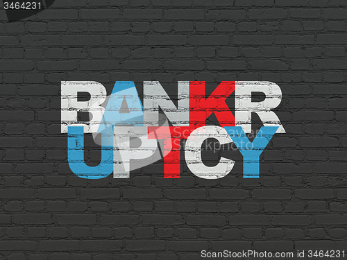 Image of Law concept: Bankruptcy on wall background