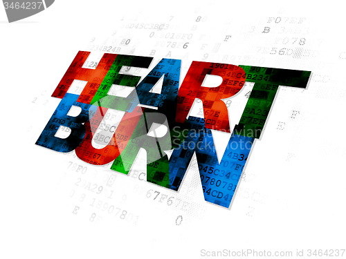 Image of Health concept: Heartburn on Digital background