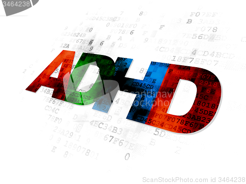 Image of Medicine concept: ADHD on Digital background
