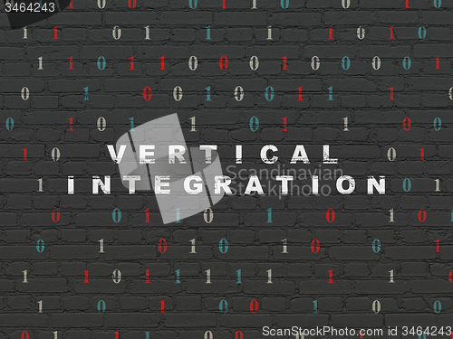 Image of Business concept: Vertical Integration on wall background