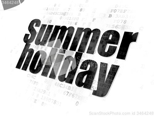Image of Tourism concept: Summer Holiday on Digital background
