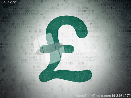 Image of Currency concept: Pound on Digital Paper background