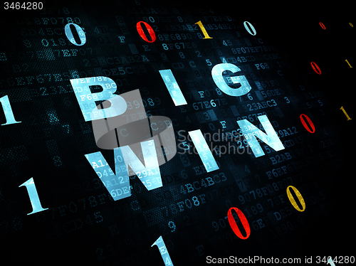 Image of Business concept: Big Win on Digital background