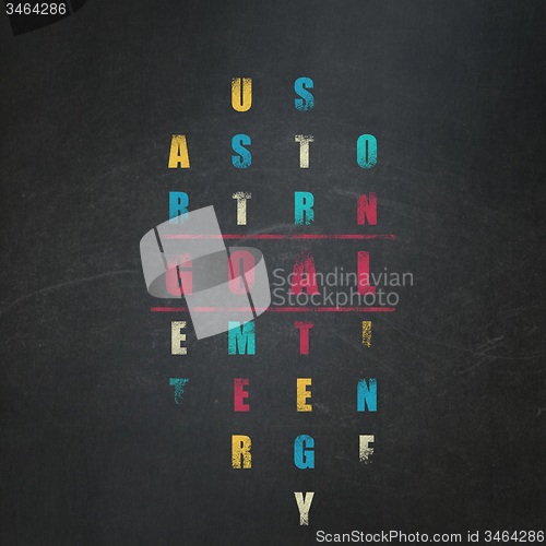 Image of Advertising concept: word Goal in solving Crossword Puzzle
