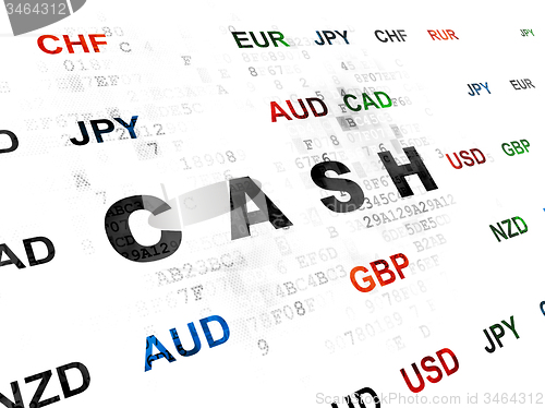 Image of Banking concept: Cash on Digital background