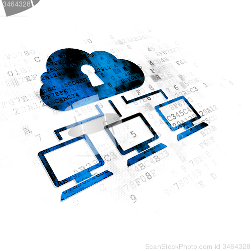 Image of Cloud networking concept: Cloud Network on Digital background