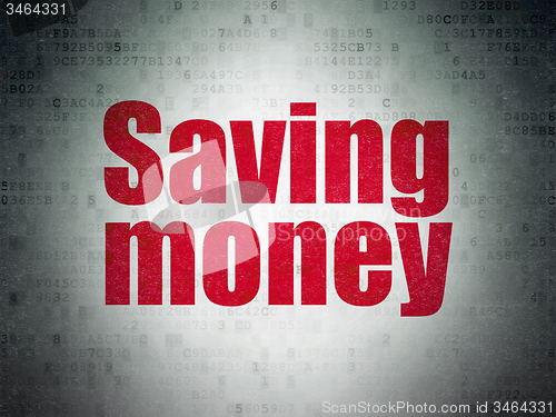 Image of Business concept: Saving Money on Digital Paper background