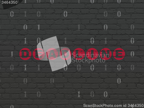 Image of Business concept: Deadline on wall background