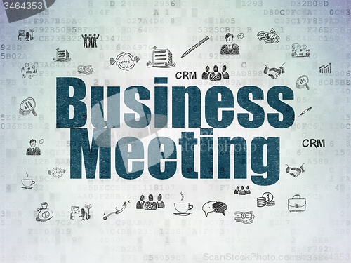 Image of Business concept: Business Meeting on Digital Paper background