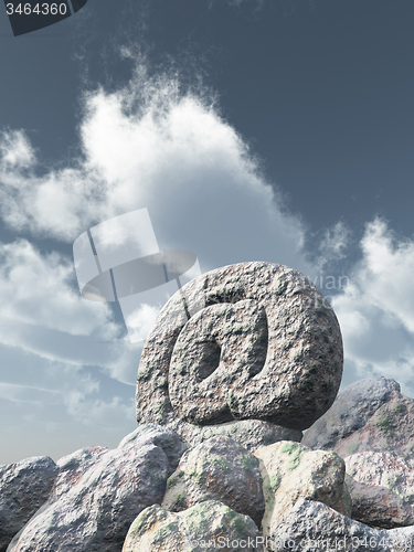 Image of stone email symbol