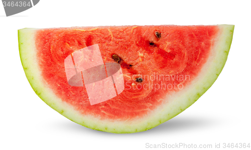 Image of One red slice of ripe watermelon