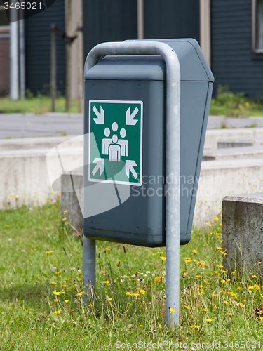 Image of Evacuation assembly point sign