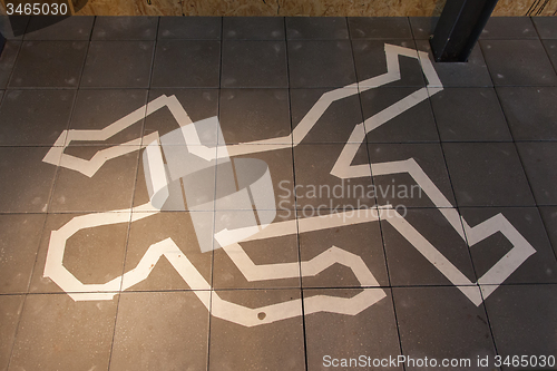 Image of Crime scene chalk line