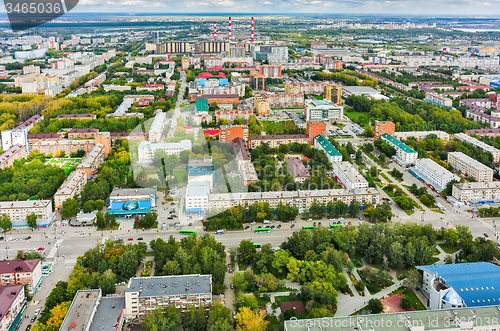 Image of Urban view with office and residential buildings