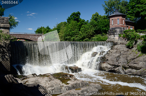 Image of waterfall in Vanhankaupunginkoski, Helsinki, Finland