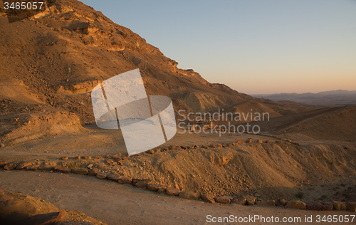 Image of Sunset in Negev desert