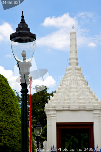 Image of  thailand asia   in  bangkok  street lamp   and  colors religion