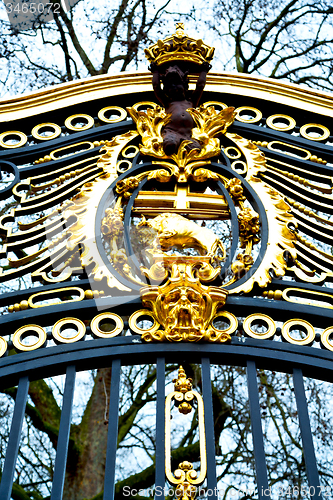 Image of in london  metal gate  royal palace