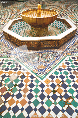 Image of fountain in morocco africa old  