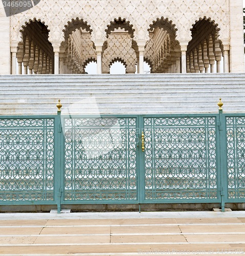 Image of the   chellah  in morocco africa  old roman  step  gate