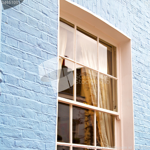 Image of notting   hill  area  in london england old suburban and flowers