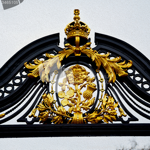 Image of in london england the old metal gate  royal palace