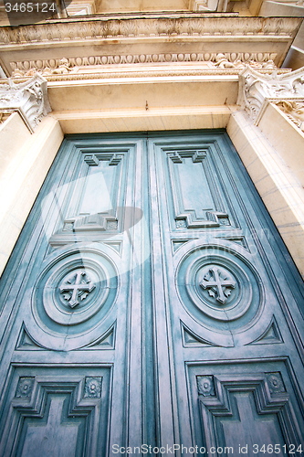 Image of old door in italy land  