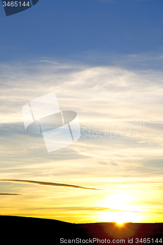 Image of sunrise in the   clouds and abstract 