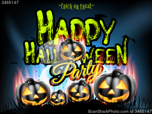 Image of Happy Halloween Typographical Background. EPS 10