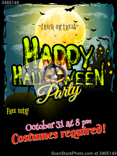 Image of Happy Halloween Typographical Background. EPS 10