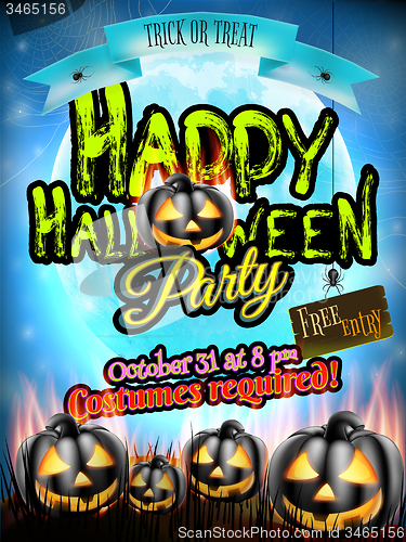 Image of Happy Halloween Typographical Background. EPS 10