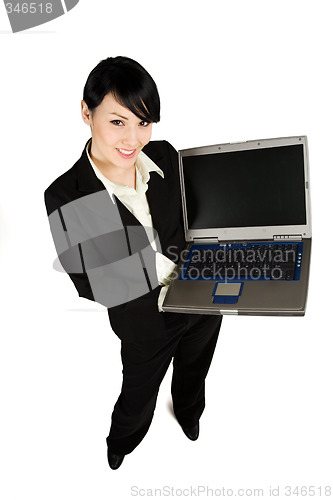 Image of Businesswoman and laptop