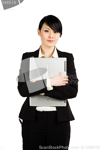 Image of Businesswoman and laptop