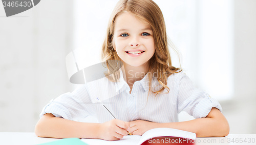 Image of student girl studying at school